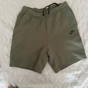 Nike Green Athletic Shorts with Elastic Waistband